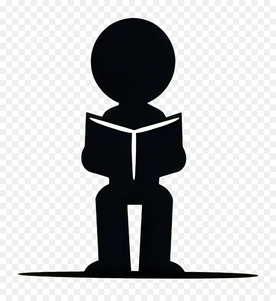 Lectura De Figura De Palo，Silueta PNG