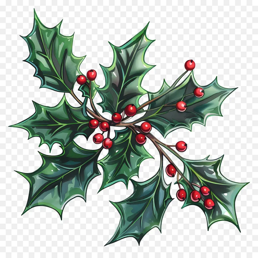 Planta De Acebo De Navidad，Holly Hoja PNG