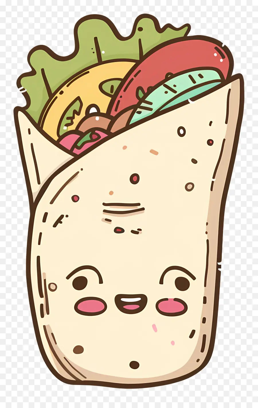 Burrito，Lindo Personaje De Dibujos Animados PNG