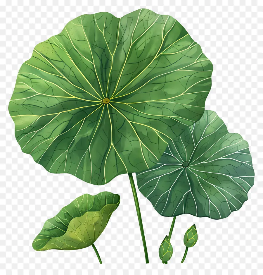 La Hoja De Loto，Hojas Verdes PNG