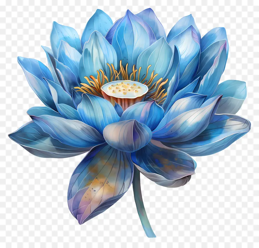 Flor De Loto Azul，Blooming PNG