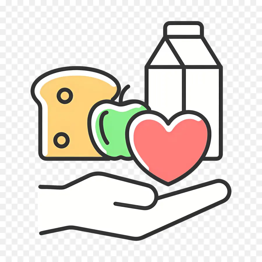 Donación De Alimentos，El Amor PNG