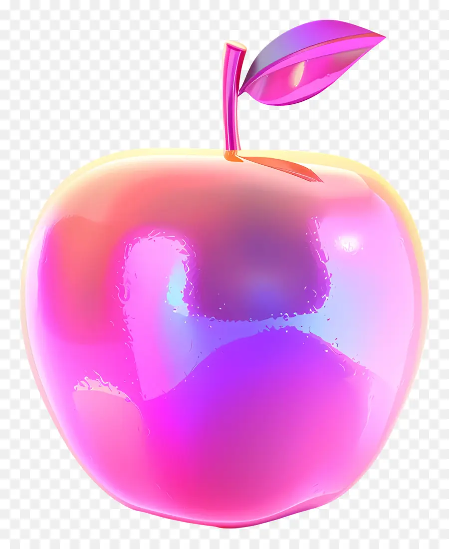 Manzana De Neón，Rosa De Apple PNG