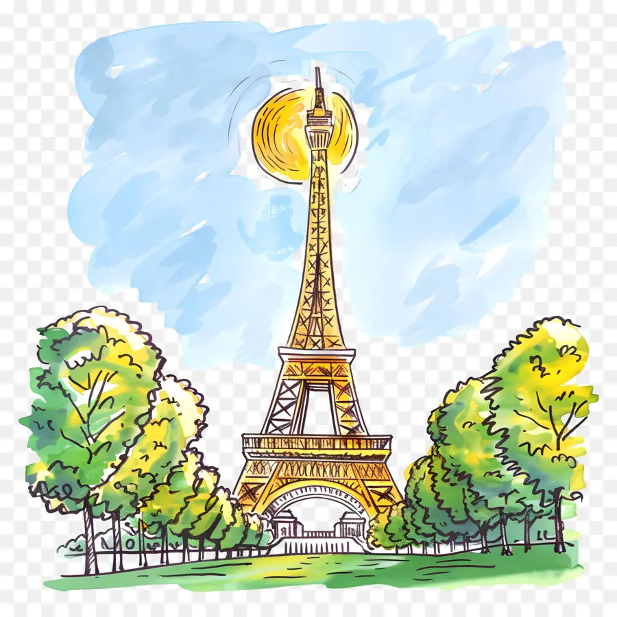 Eiffel，París PNG