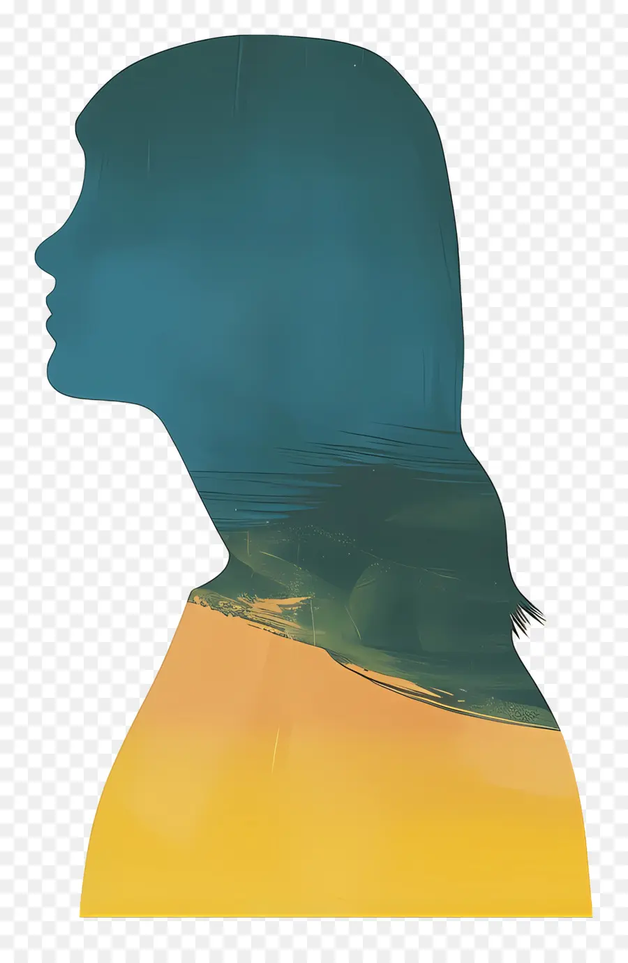 Silueta De Mujer，Pintura De La Cara PNG