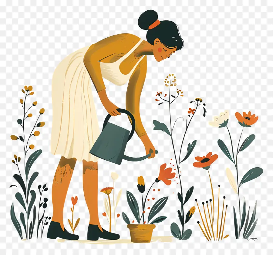 Mujer Reyando Flores，Mujer PNG