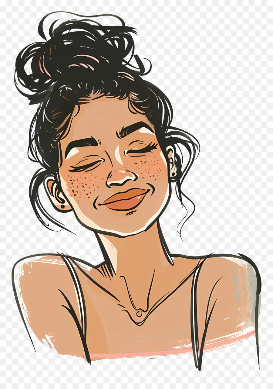 Mujer Sonriente，Mujer Joven PNG