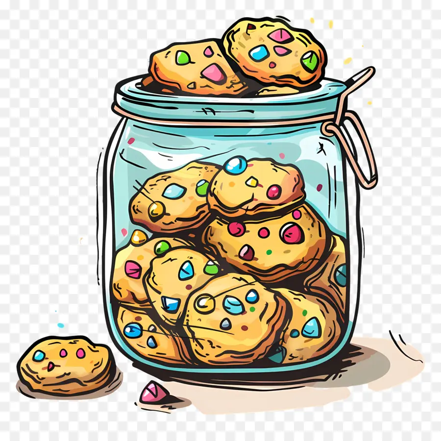 El Tarro De Las Galletas，Galletas Coloridas PNG