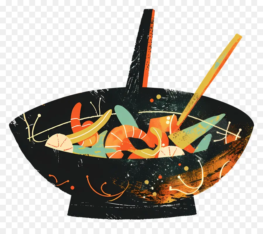 Wok，Cocina Asiática PNG