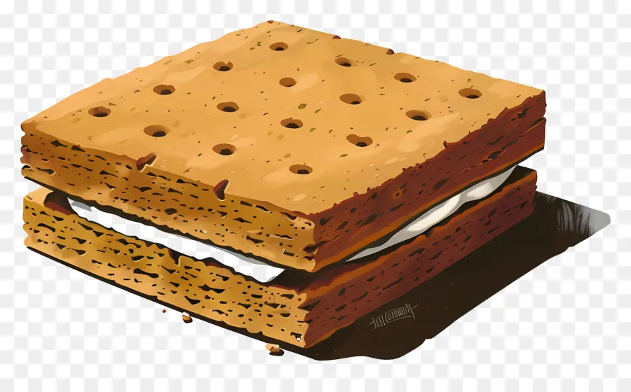 Graham Cracker，Sandwich De Galletas Graham PNG