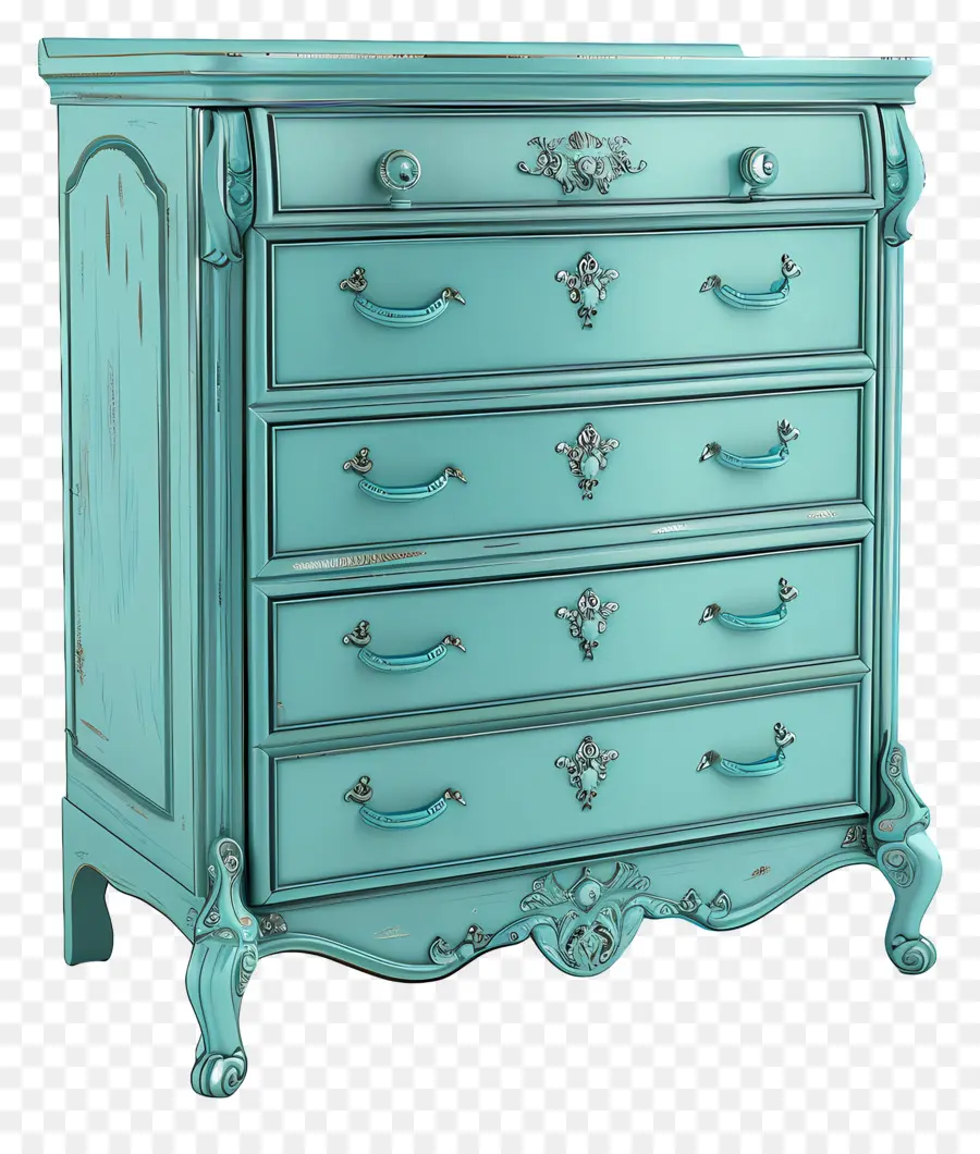 Dresser，Tocador Azul PNG