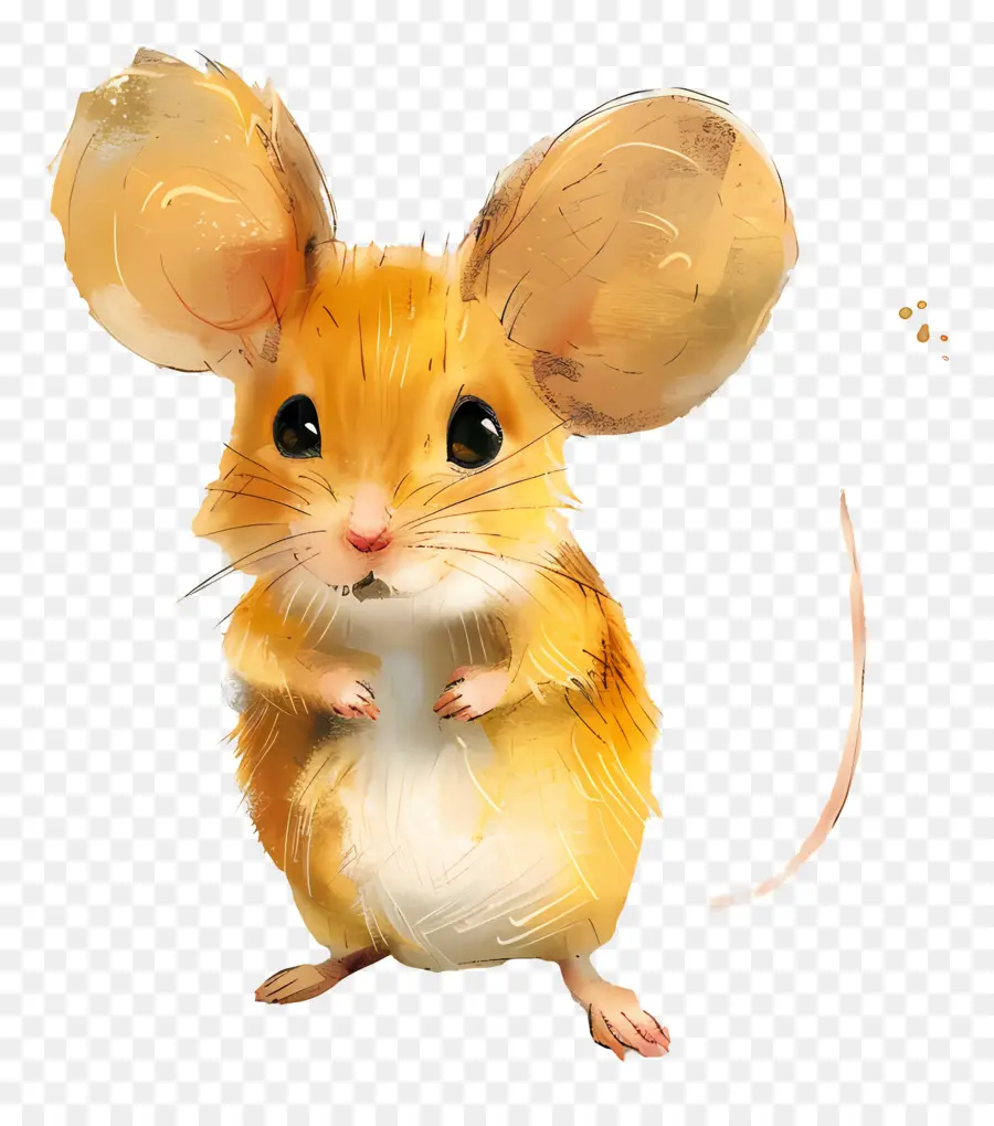 Lindo Ratón，Color Dorado PNG