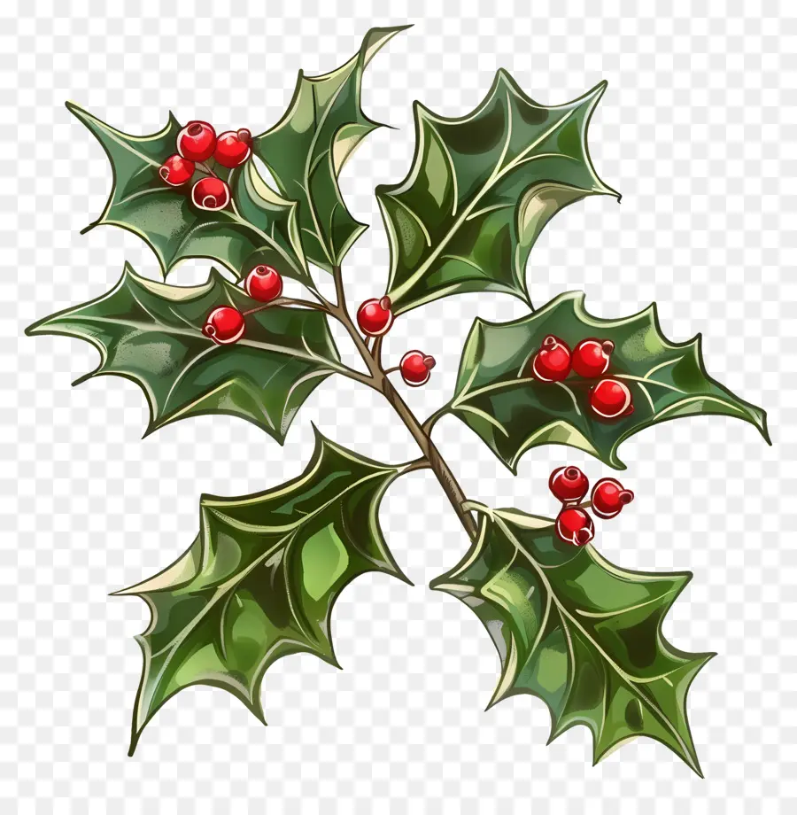 Planta De Acebo De Navidad，Holly Hoja PNG