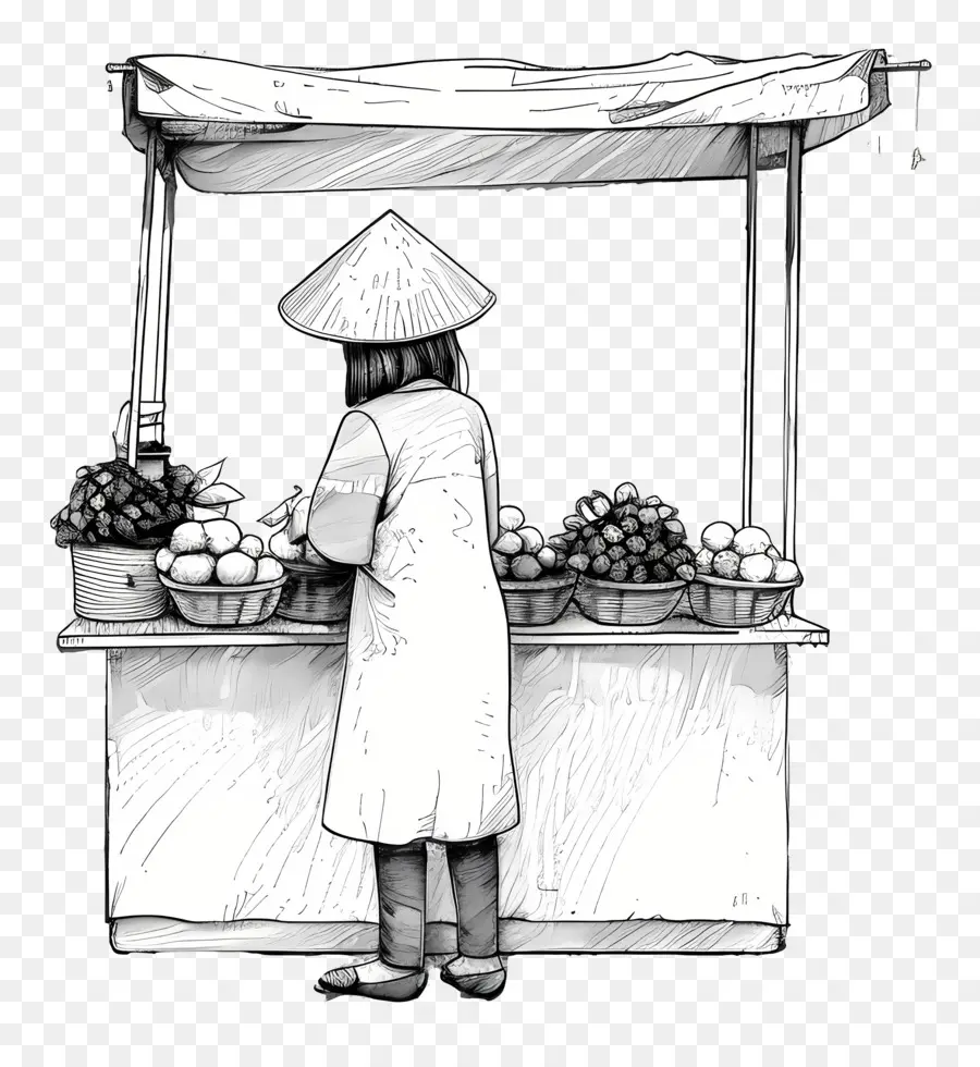 La Comida De La Calle，Tinta De Dibujo PNG