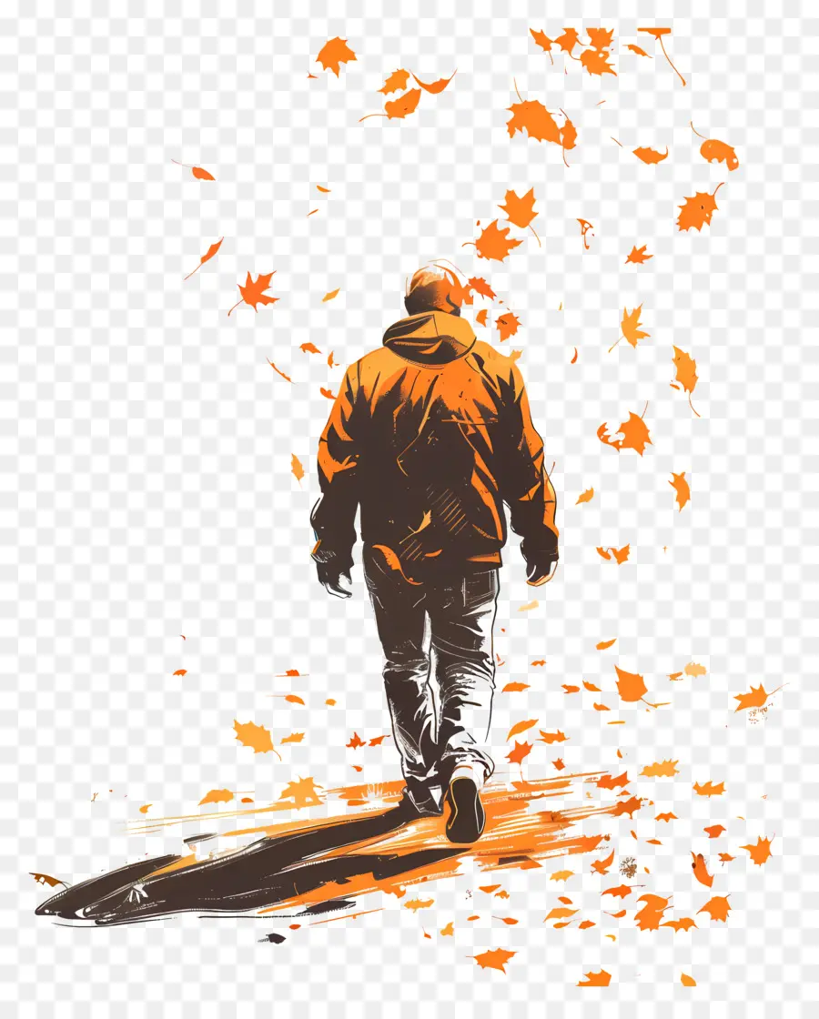 Hombre En Otoño，Hombre PNG