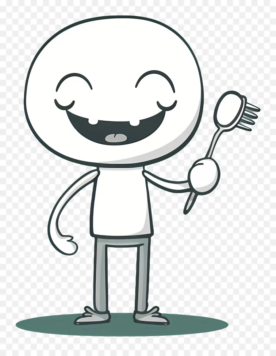 El Cepillado De Los Dientes，Personaje De Dibujos Animados PNG