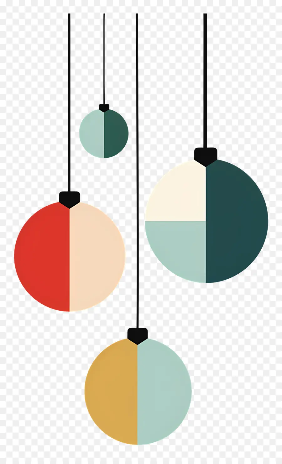 Adornos De Navidad，Formas De Colores PNG