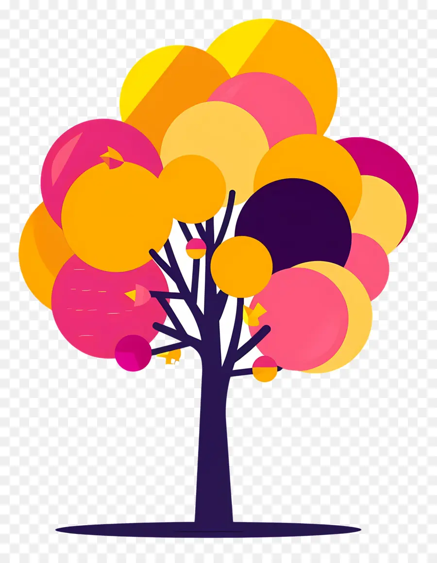 Dibujos Animados De árbol，Colorido árbol PNG