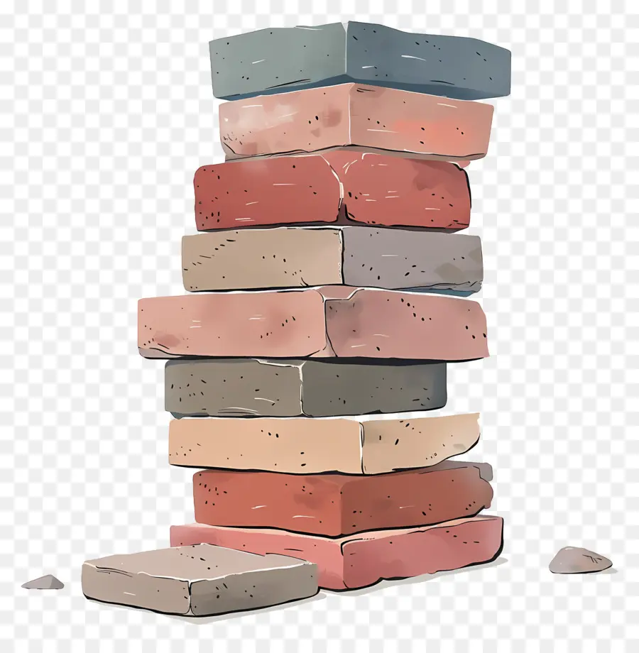 Pila De Ladrillos，Bloques De Construcción PNG