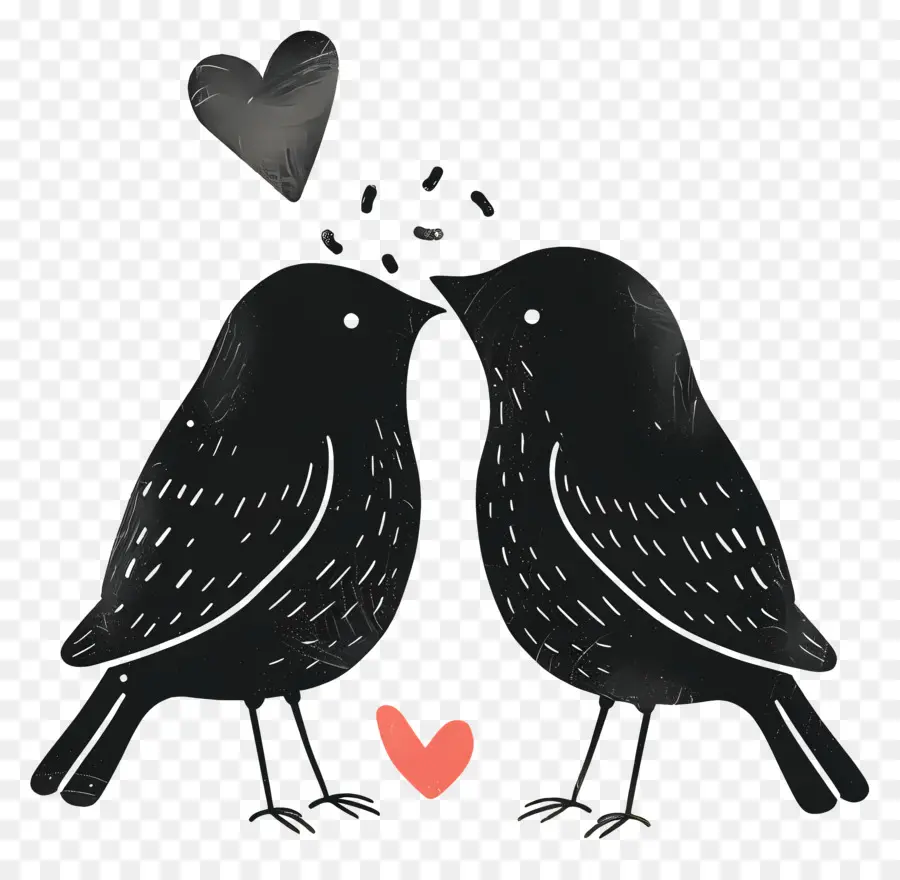 Pájaros Negros，El Amor De Los Pájaros PNG