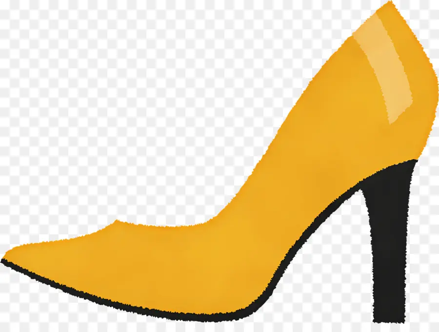 Zapatos De Tacón Alto，Tacones Amarillos PNG