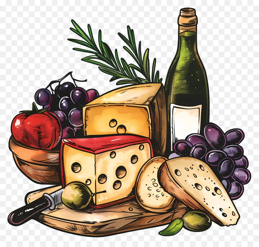 Queso，Las Uvas PNG