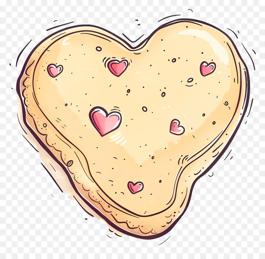 Galleta De Dibujos Animados，Galleta En Forma De Corazón PNG