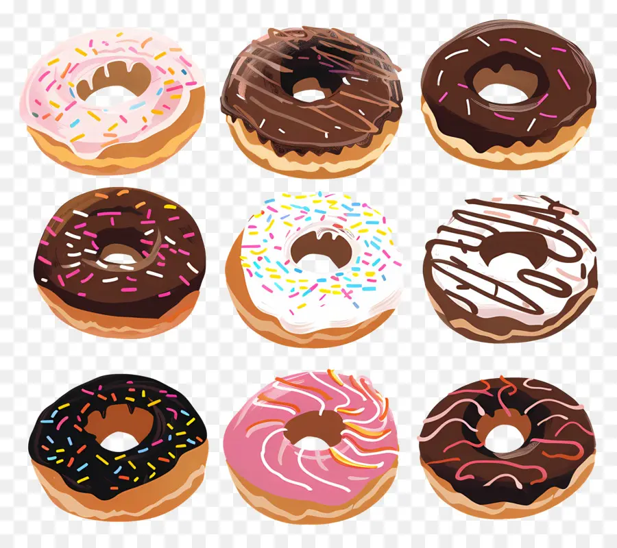 Chocolate Donuts，Donuts PNG