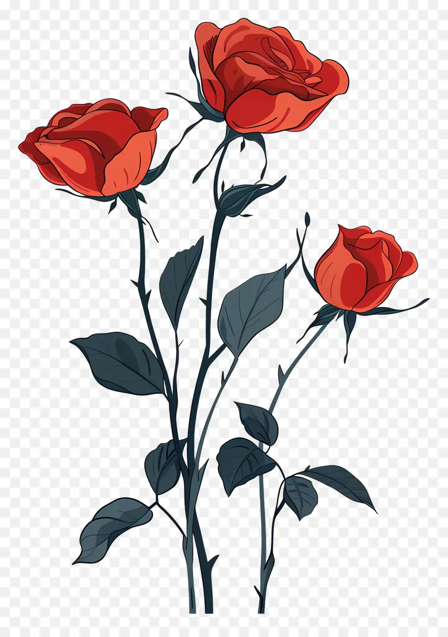 Rosas Rojas，Ramo PNG