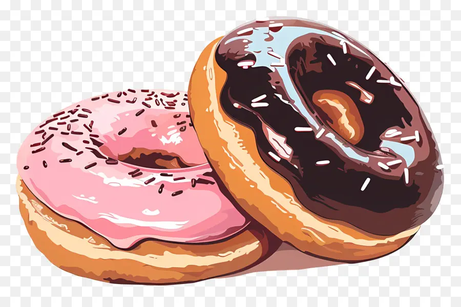 Chocolate Donuts，Donas PNG