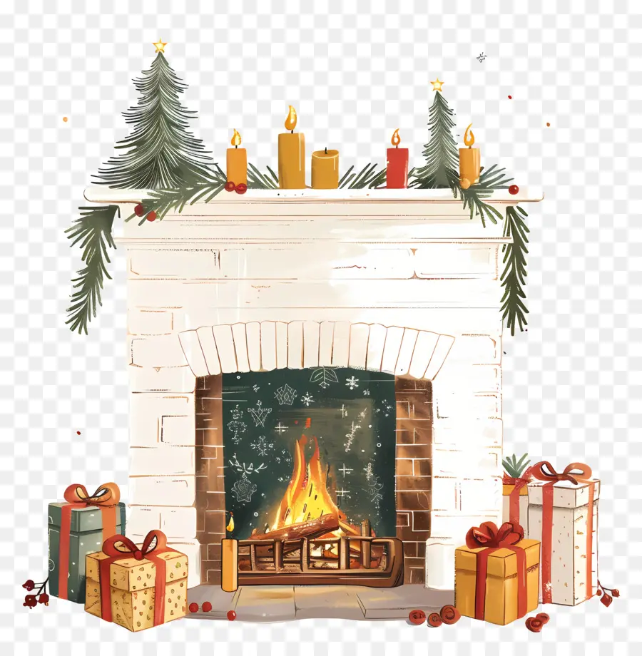 La Navidad Chimenea，Decoraciones De Navidad PNG