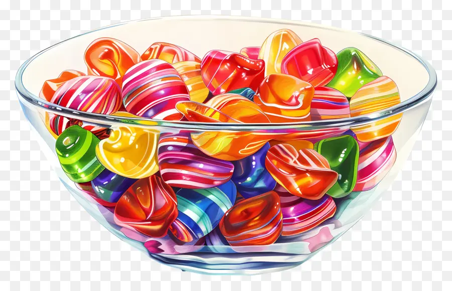 Tazón Caramelo，Malvaviscos Del Arcoiris PNG