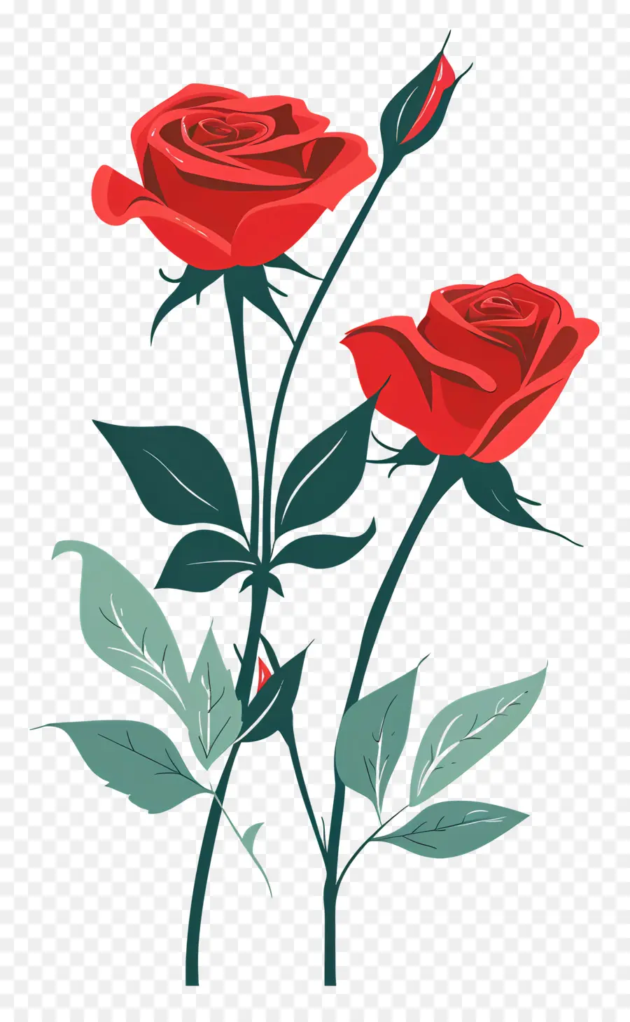 Rosas Rojas，Florero PNG