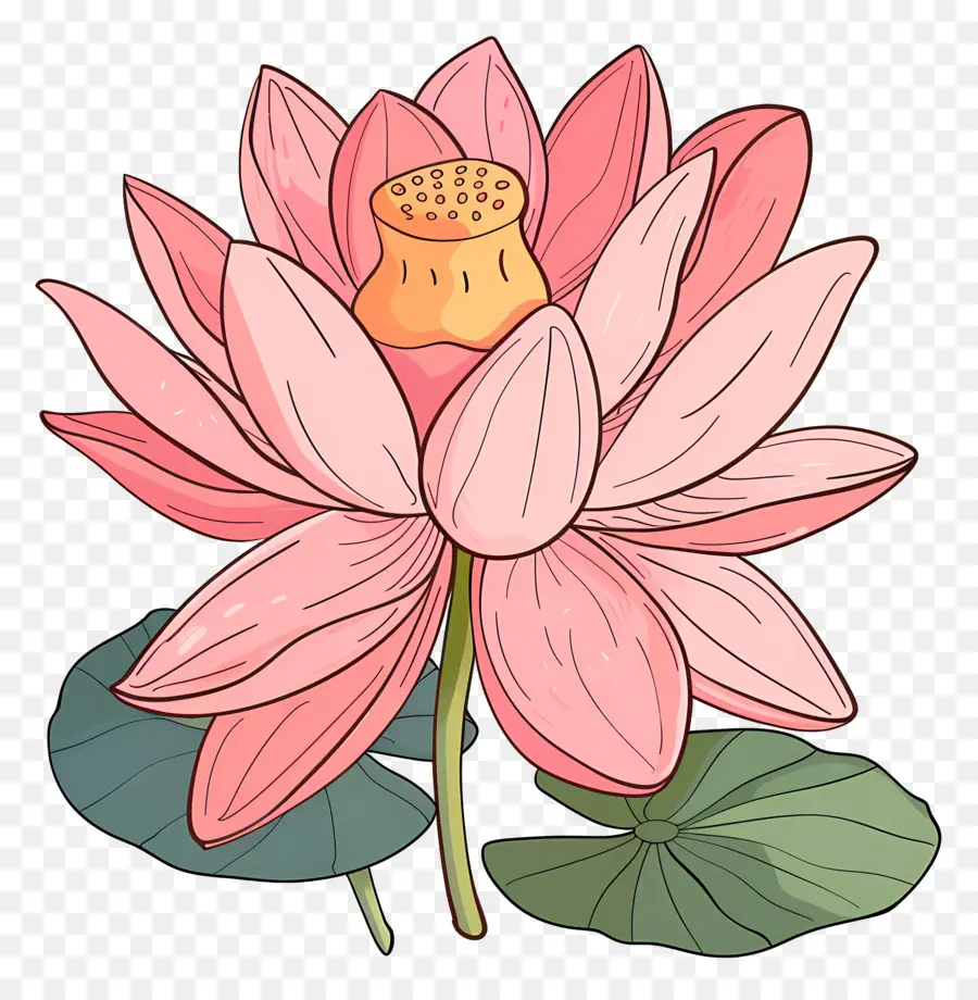 Flor De Loto，Loto De Color Rosa PNG