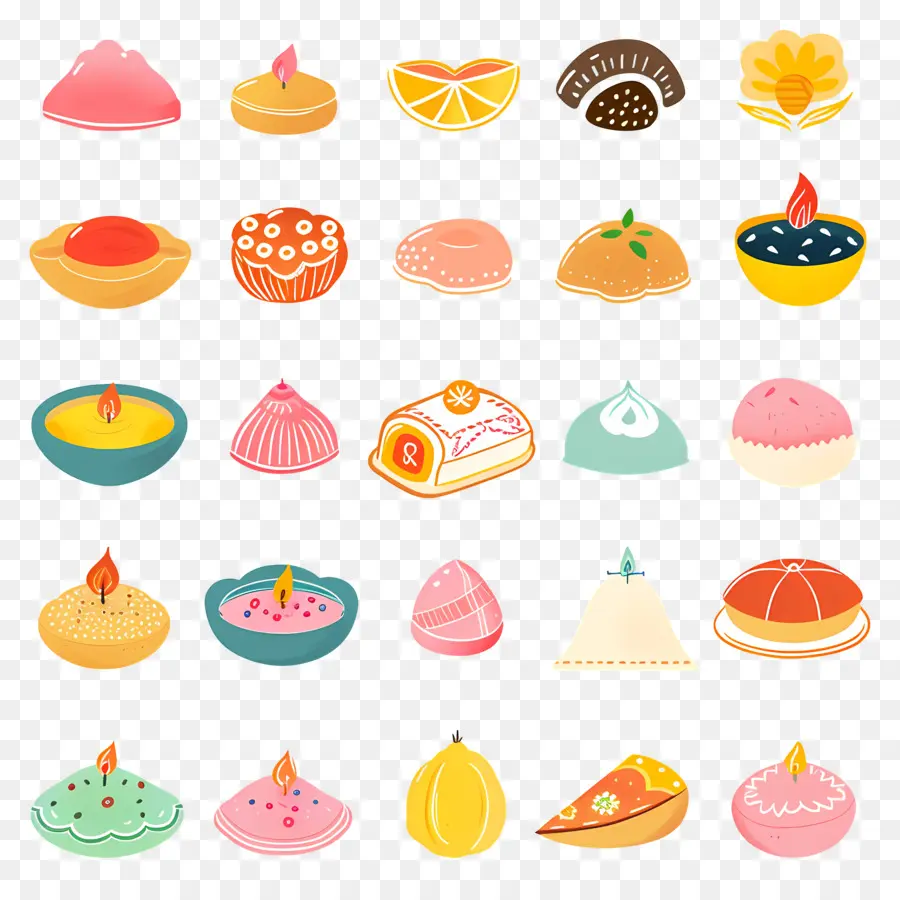 Dulces De Diwali，Postres Variados PNG