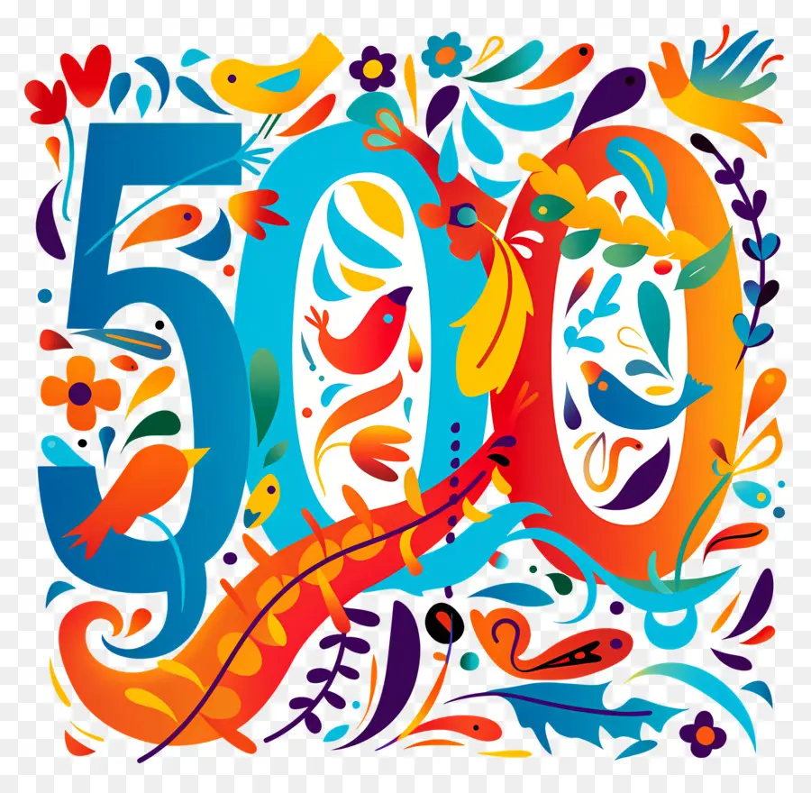 Número 500，Diseño Ornamental PNG