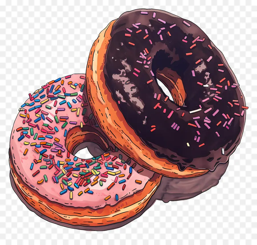 Chocolate Donuts，Donuts PNG