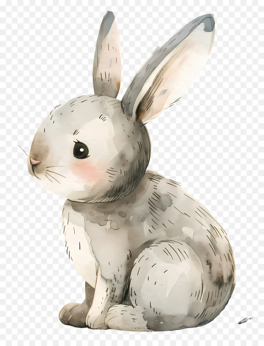 Conejo De Dibujos Animados，Gris Conejo PNG