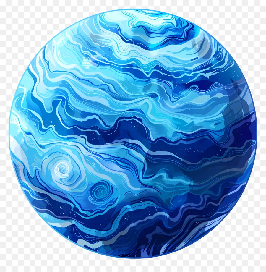 Planeta，Azul Patrón De Onda PNG