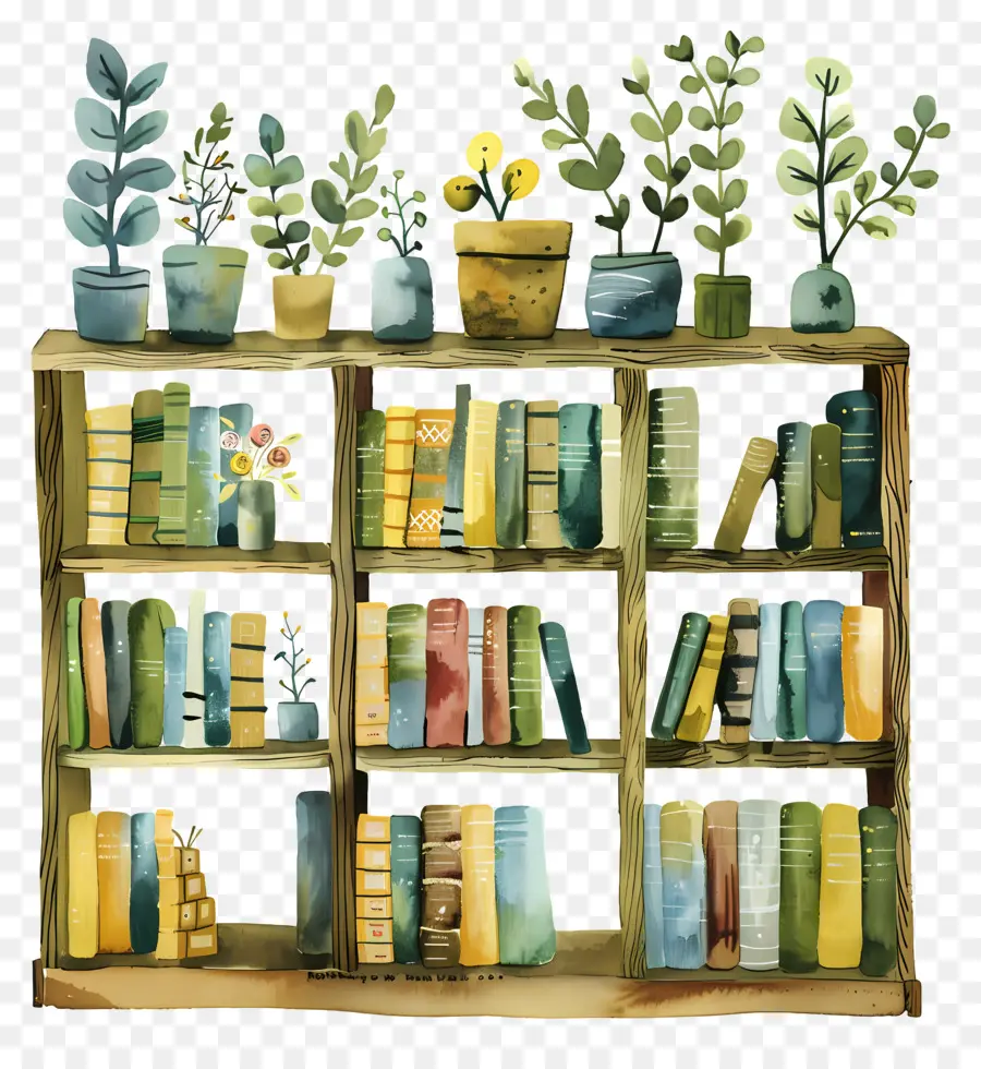 Biblioteca，Bookshelf PNG