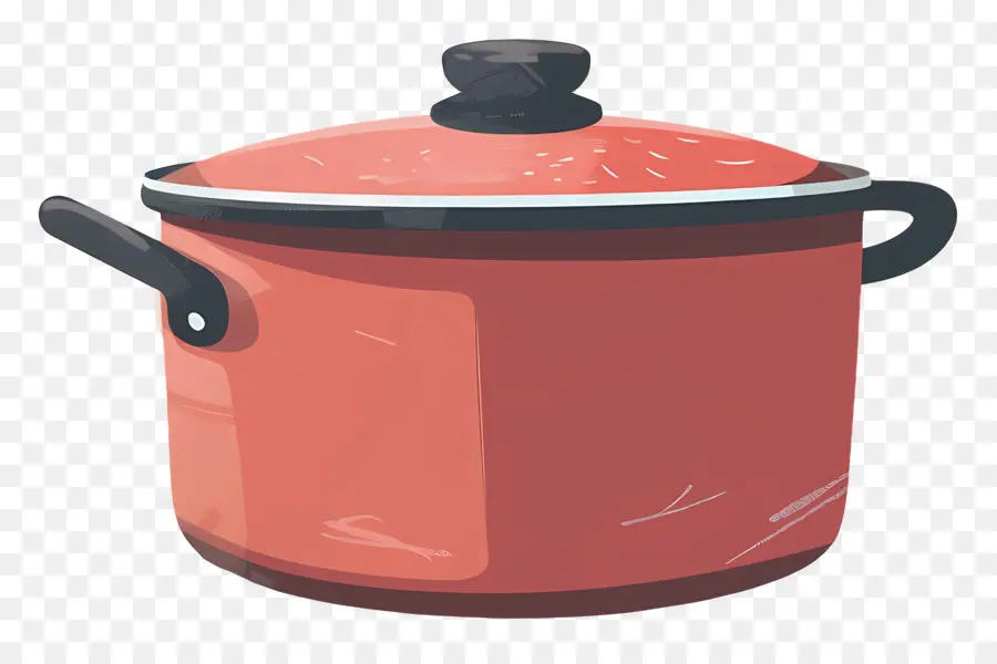 Olla De Cocina，Rojo De Bote PNG