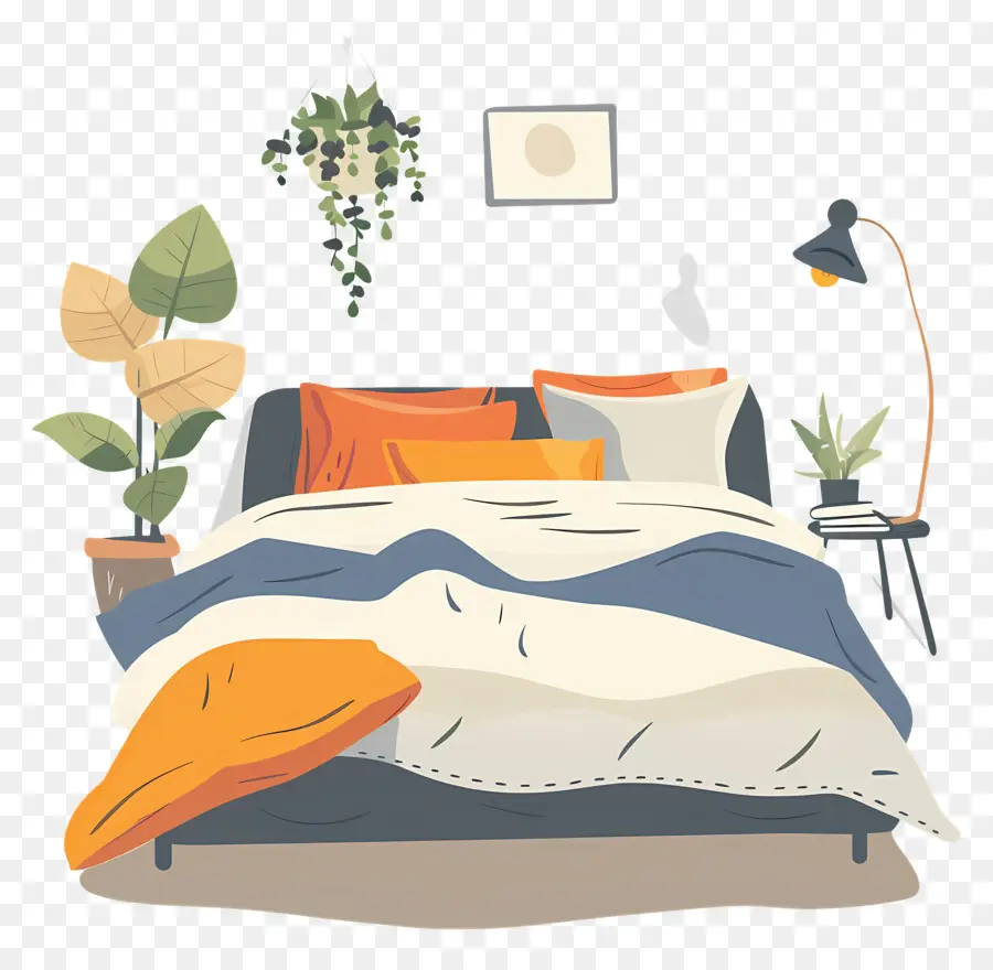 De Dibujos Animados De La Cama，Decoración Del Dormitorio PNG