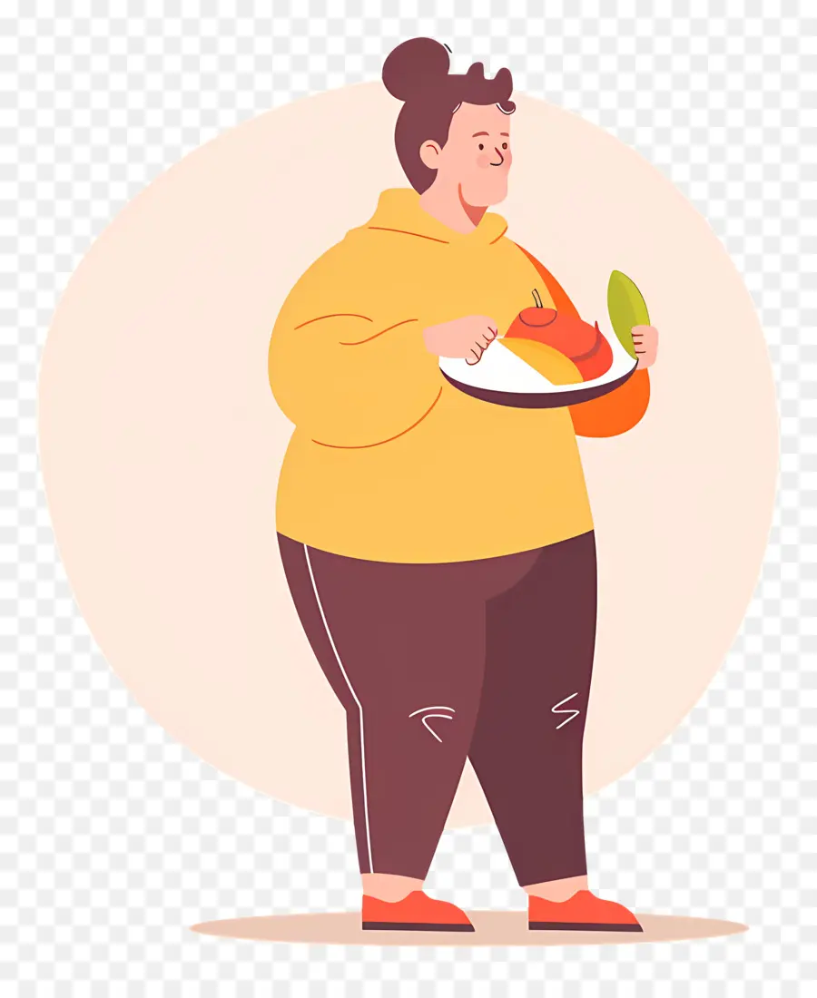 Mujer Obesa，La Alimentación Saludable PNG