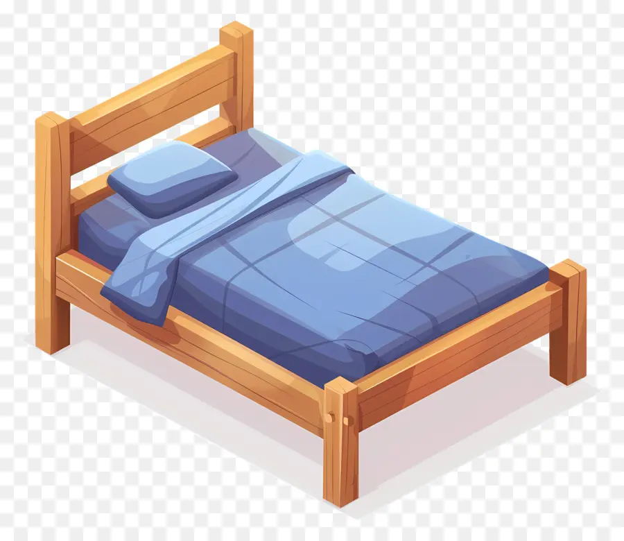 De Dibujos Animados De La Cama，Cama De Madera PNG