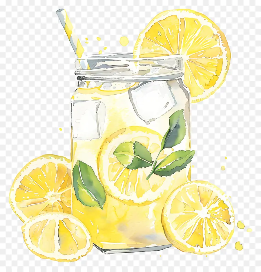 Limonada，Frasco De Vidrio PNG