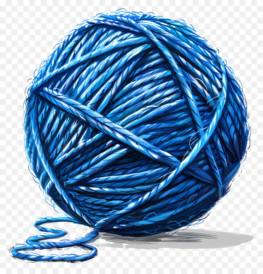 Bola De Hilo Azul，Hilo O Pelota De Cuerda PNG