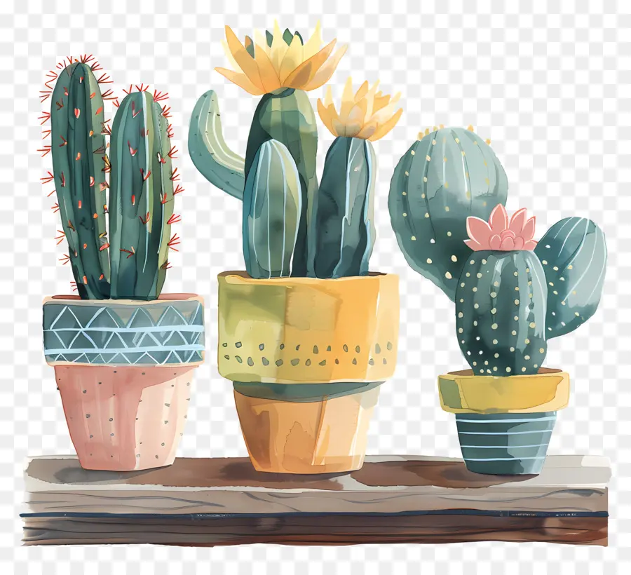 Cactus En Maceta，Cacti PNG