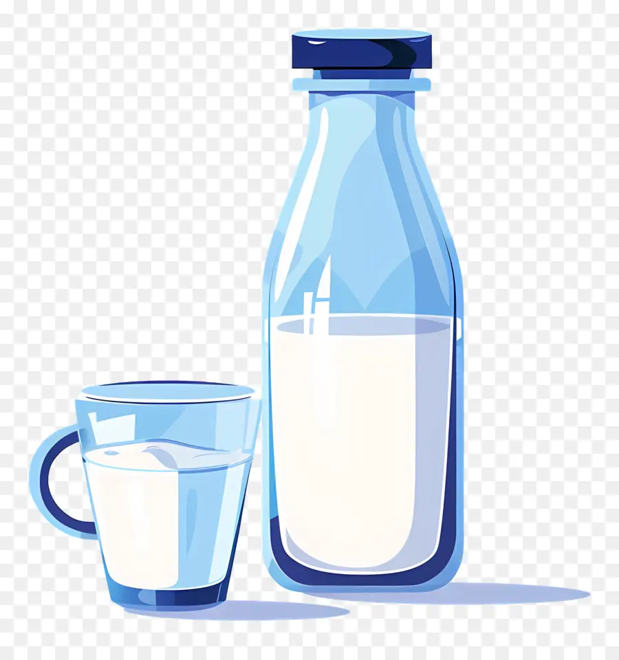 La Leche Fresca，Botella De Leche PNG