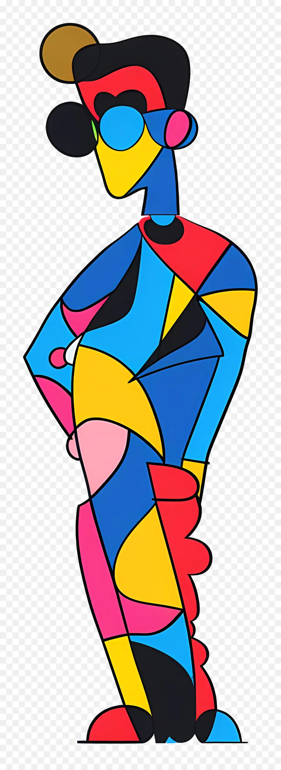 Dibujos Animados De Hombre，Forma Geométrica PNG