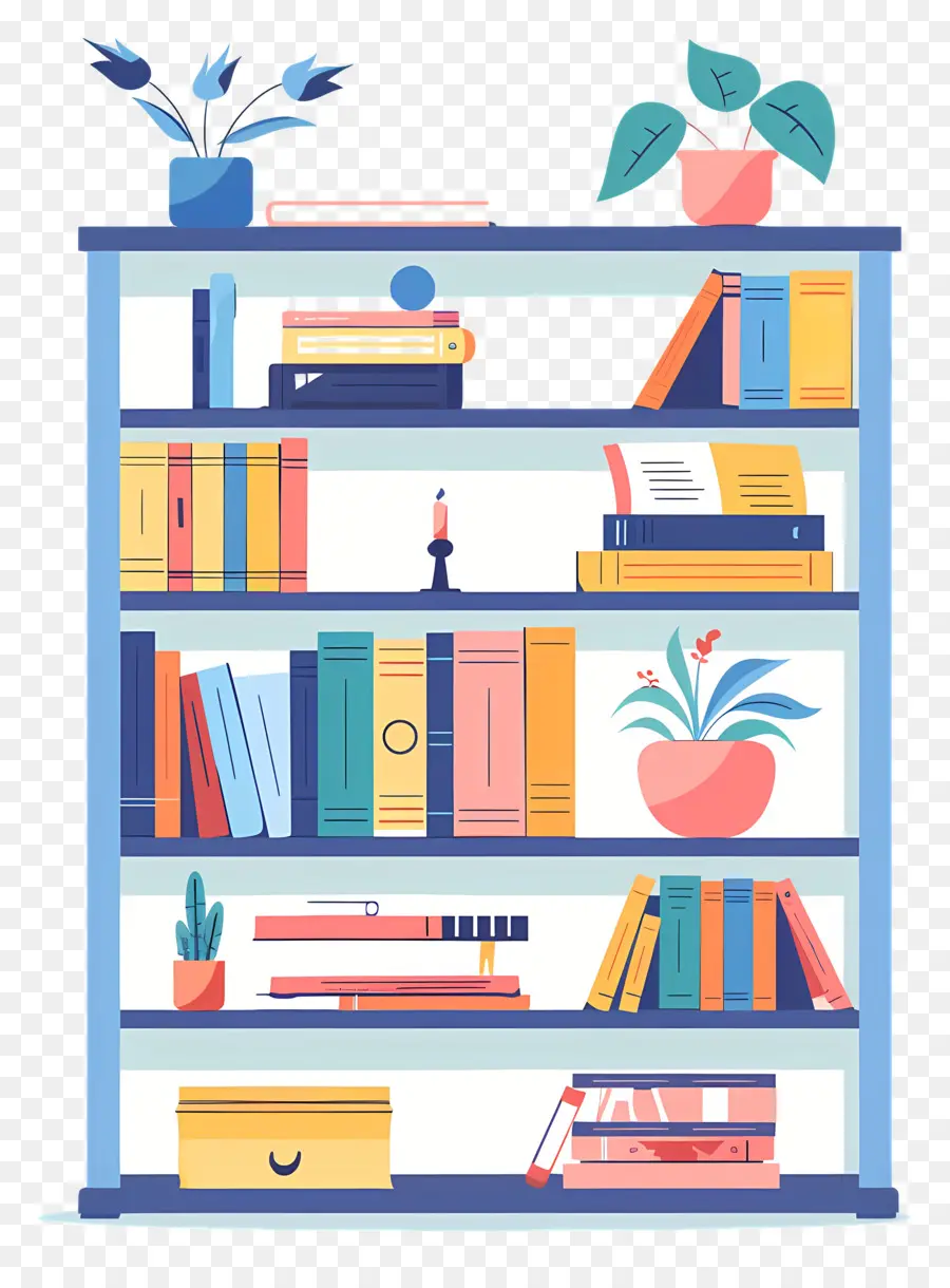 Bookshelf，Libros PNG